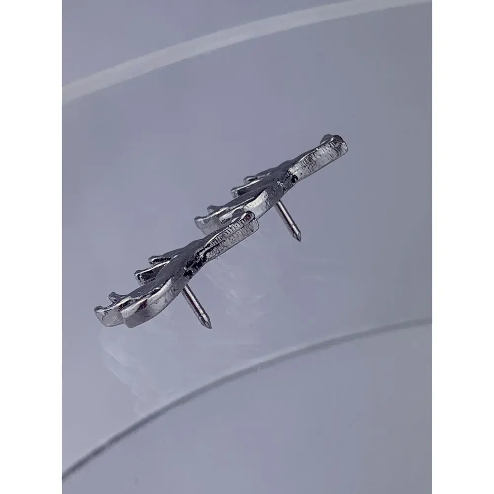 Horse Equestrian Silver Tone Lapel Tie Tack Pin Set Vintage